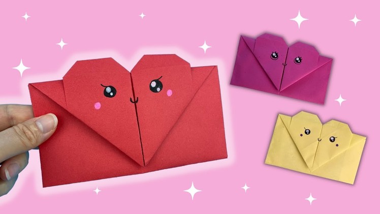 Easy Origami Heart Envelope ~ How to Make Cute Origami Envelope