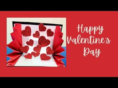 Easy Valentine's Day Card | Pop Up Card | Handmade Valentine's Day Card | Liana Craft