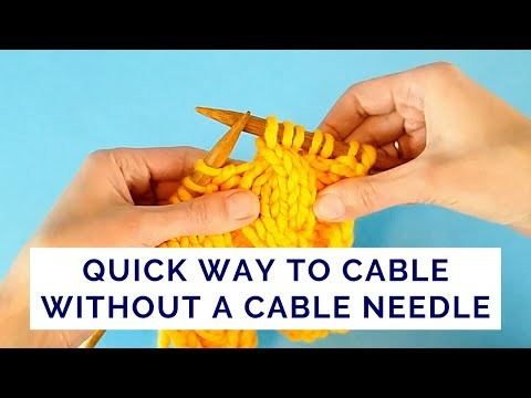 Easy Way to Make Neat Cables Without a Cable Needle