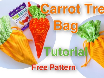 Fabric Carrot Treat Bag.How to sew an Easter Treat bag