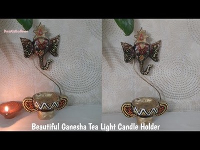 Ganesha Tea Light Candle Holder | diy very simple light candle holder | home decor