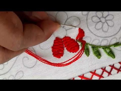 Hand embroidery beautiful border design for dress