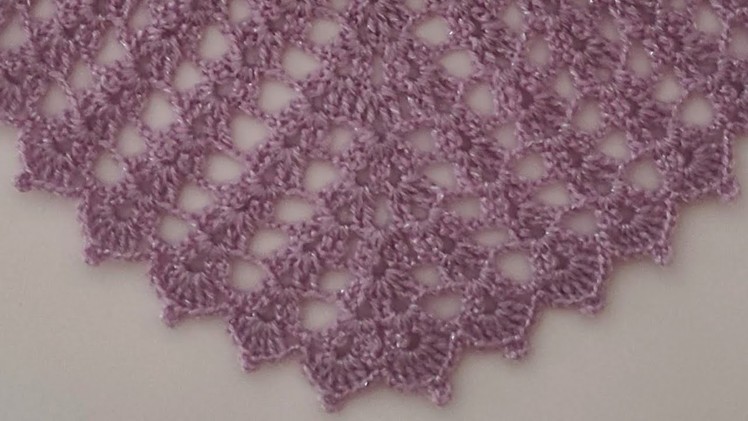 How to Crochet Triangle Shawl - Easy Crochet Shawl, Scarf Pattern For Beginners - Knitting Shawl
