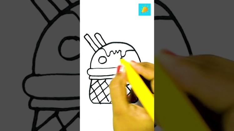 How to Draw a Cute ICE Cream 2022 | Draw Cute Things | 1 Minute Art