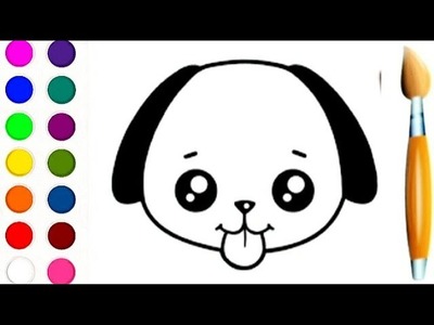 How to draw puppy | Drawing puppy for kids | Dog drawing | Drawing for Kids | Sketch Book