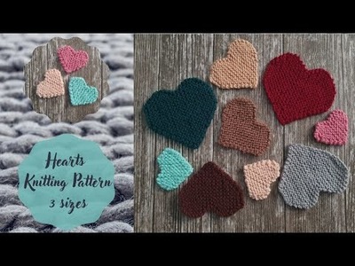 HOW to KNIT a HEART || Tutorial for Valentine's Day || 3 Sizes || Beginner Friendly || Garter Stitch