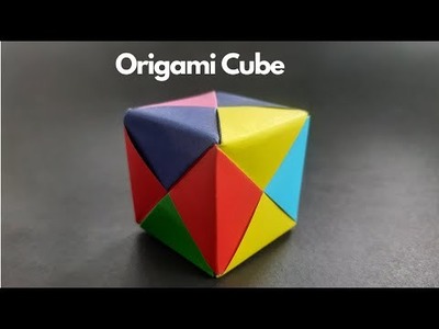 How To Make 3D Origami Cube | 3D Origami Paper Cube | Easy Origami | Valentine gift