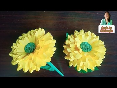 How to make easy and beautiful paper flower paper craft easy ideas .