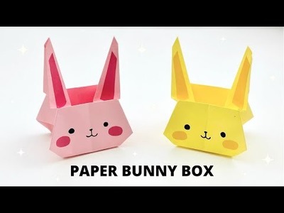 How To Make Easy Paper Bunny Box For Kids. Nursery Craft Ideas. Paper Craft Easy. KIDS crafts