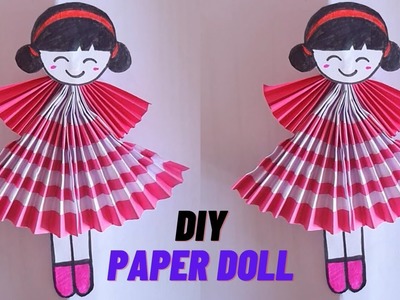 How to make easy paper doll | make doll at home | origami doll