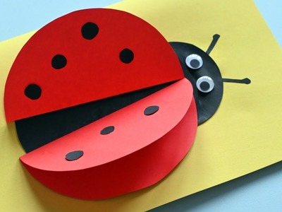 How To Make Easy Paper Ladybug for Kids.DIY
