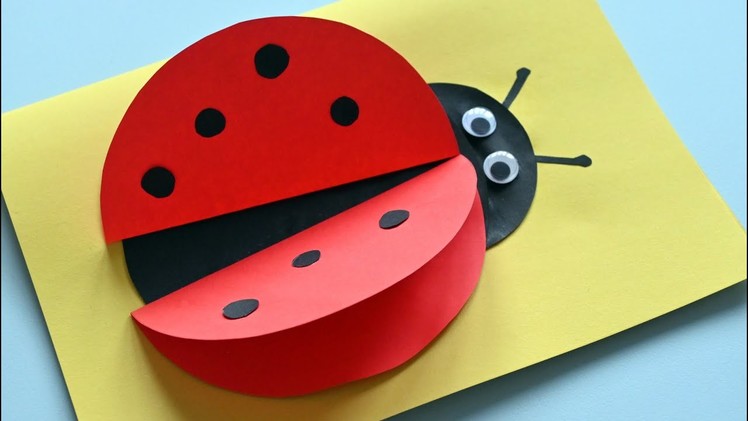 How To Make Easy Paper Ladybug for Kids.DIY