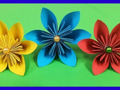 How to make paper flower l paper craft l Home decor l DIY paper flower l Devika Byju Creations