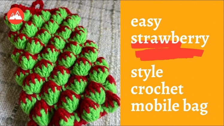 How to make strawberry ????style crochet ???? mobile cover #crochetmobilecover#beginners #woolencraft