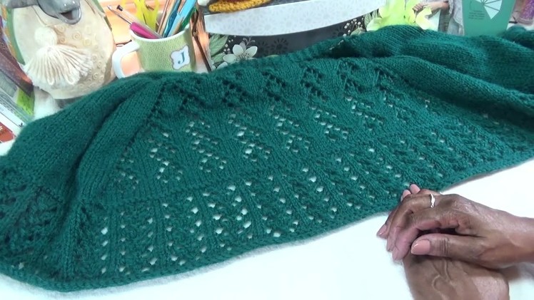 J's Knit - 5 Ridge Garter Tab Shawl #45. EP. 180-3.  #knitting #diyfashion