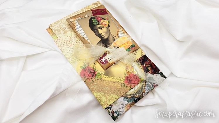 Junk Mail Folio Stacked Envelope Junk Journal Topper with Decoupage