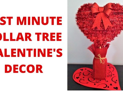 LAST MINUTE DIY DOLLAR TREE QUICK AND EASY VALENTINES HOME PARTY DECOR