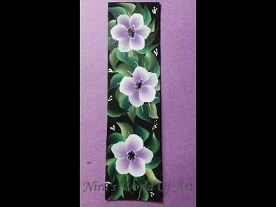 Lavender Flower Painting | Beautiful Bookmark Painting | One Stroke Acrylic Art | #SHORTS