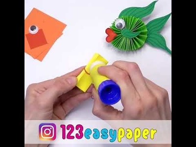 Moving paper fish - easy paper crafts