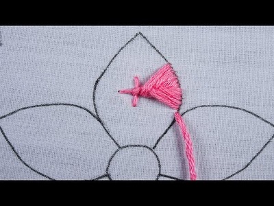 New hand embroidery fantasy unique flower design with easy following tutorial