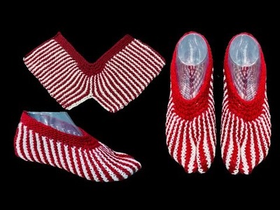 New Knitting Pattern For Ladies Socks.Shoes.Slippers.Jutti.Jurab.Anguthe Wali Designer Socks # 206