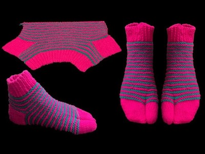 New Knitting Pattern For Ladies Socks.jurab.Jutti.Thumb Socks (Ankle length)In Different style |
