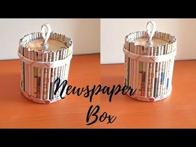 Newspaper Craft DIY | How to make newspaper box | how to reuse newspaper | newspaper craft