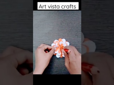 Paper craft idea with flowers. Art vista crafts. YouTube videos
