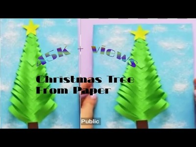 Paper crafts.Making Christmas tree ???????????? by paper ❤️❤️#shorts #craft #ayush_crafts_tv