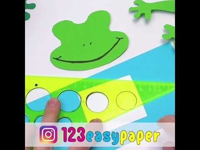 Paper frog - easy paper crafts