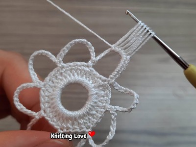 PERFECT Beautiful Flower Crochet Pattern Knitting how to crochet for absolute beginners
