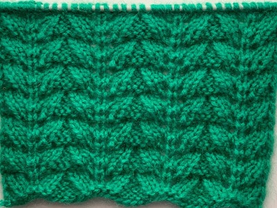 Pretty.Leaf Knitting Stitch Pattern For Cardigan