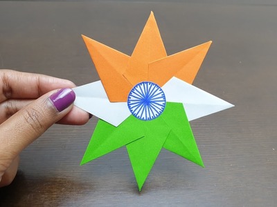 Republic day| Independence crafts.Decoration idea |DIY Tricolor Indian Flag |School Activity.project