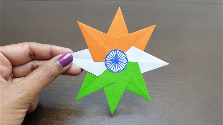 Republic day| Independence crafts.Decoration idea |DIY Tricolor Indian Flag |School Activity.project