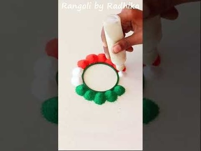 Republic Day Rangoli l rangoli art l New DIY Ideas #shorts