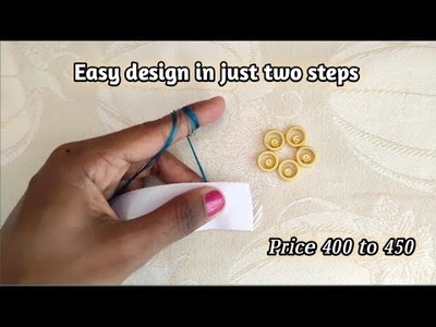 Ring bead design in just two steps #easykuchudesign #simplesareekuchu #easybridaldesign  #easykuchu