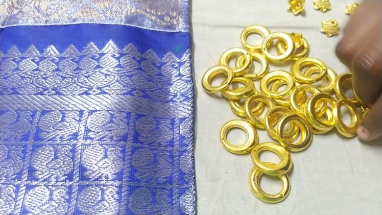 Saree Kuchu #601 saree kuchu design !! easy & quick grand bridal saree kuchu new design using beads