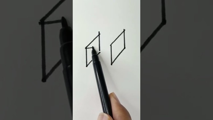 Satisfying 3d geometric drawing 3d drawing art #shorts #drawing