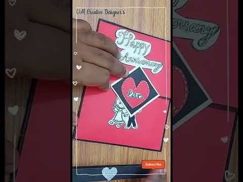 #shorts Handmade Anniversary Card Ideas ????| Perfect Gift Card for Husband | #valentinesday card