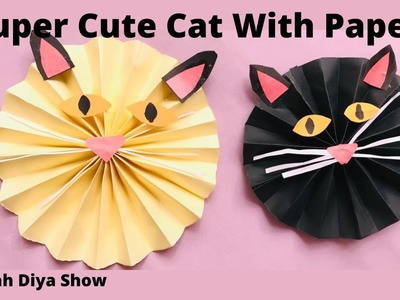 #Shorts I DIY Creative Cat With Paper I Easy School Craft I Origami Videos I Areebah Diya Show