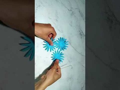 #shorts #ytshorts #youtubeshorts | Paper flower wall hanging | Crqft with waste materials #crafts
