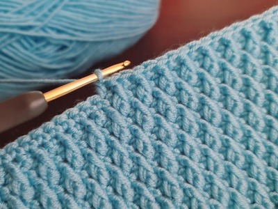 Super Easy Crochet Baby Blanket Knitting Pattern For Beginners.  Yeni başlayanlara  örgü modeli. 