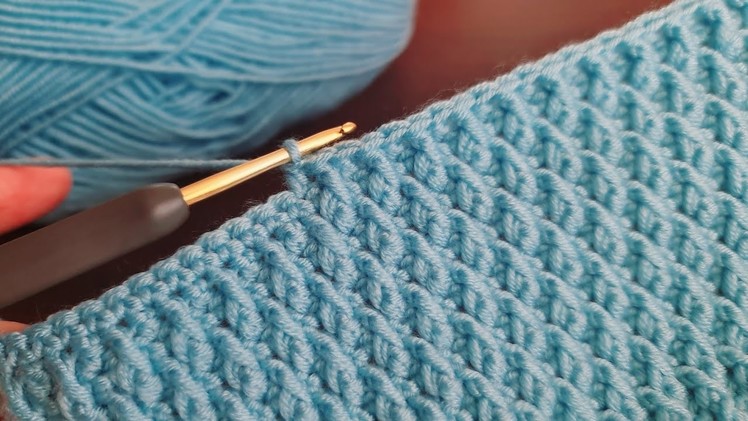 Super Easy Crochet Baby Blanket Knitting Pattern For Beginners.  Yeni başlayanlara  örgü modeli. 