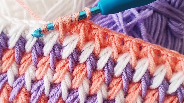 Super Easy crochet baby blanket pattern for beginners ~ 3D Sımple Crochet Blanket Pattern