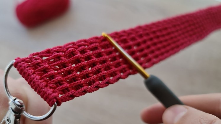 Super Easy Crochet Knitting Belt Bag Handle Making Çok Kolay Tığ İşi Örgü Kemer Çanta sapı Yapımı