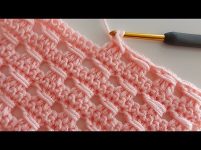 Super Easy Quick Crochet Baby Blanket Pattern For Beginners. Knit Blanket Pattern