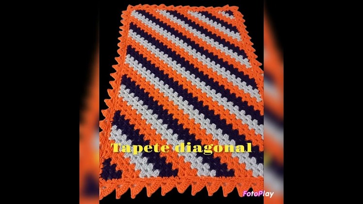 TAPETE DIAGONAL #shorts #crochet #croche #crochê #tapete