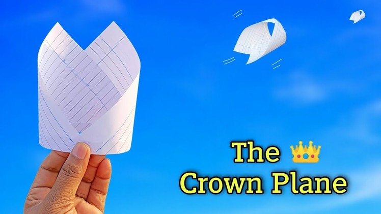 The crown plane, flying notebook crown, paper fly new airplane, how to fly plane, origami crown