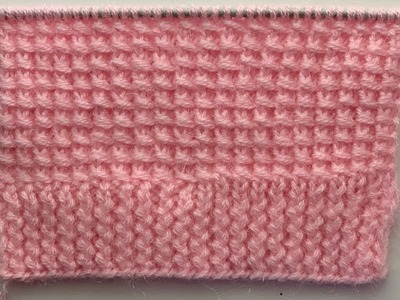 Two Rows Repeat Knitting Pattern.Very Easy Knitting Design