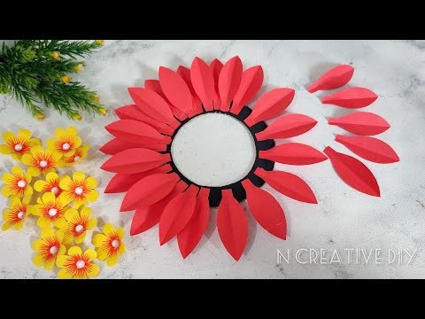 Unique paper flower wall hanging craft | Paper craft for home decoration | Paper wall decoration